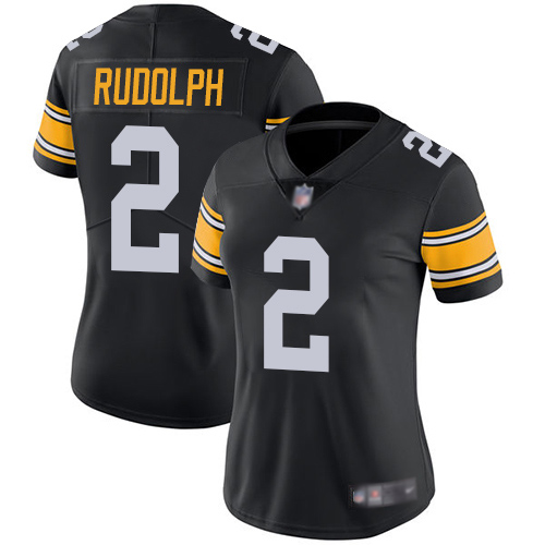 Women Pittsburgh Steelers Football #2 Limited Black Mason Rudolph Alternate Vapor Untouchable Nike NFL Jersey->women nfl jersey->Women Jersey